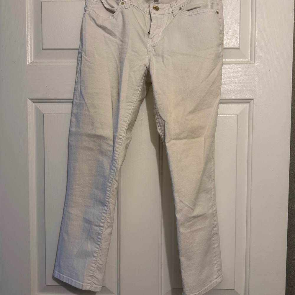 Jennifer Lopez White Capri Jeans